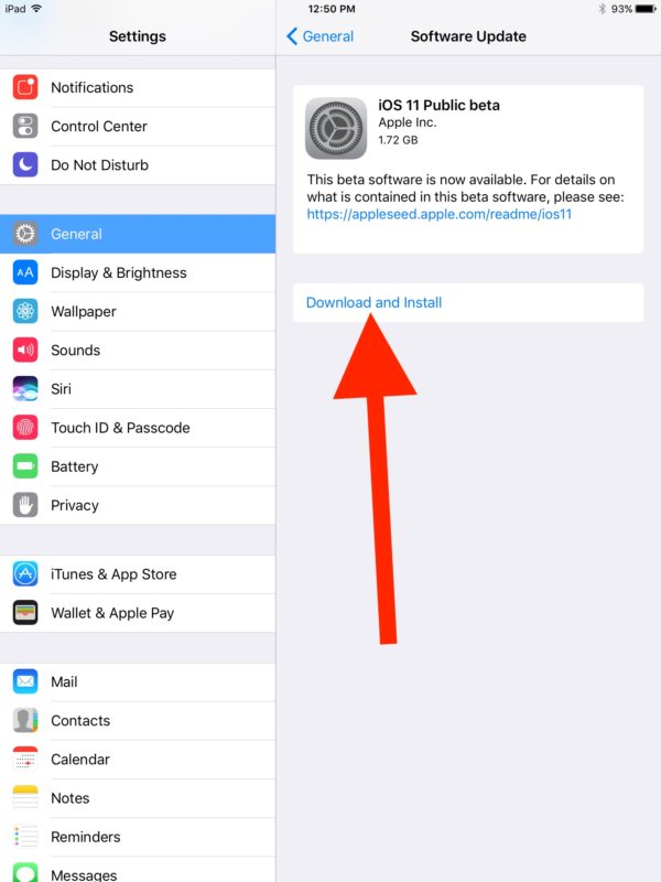 Descargue e instale el perfil beta de iOS 11