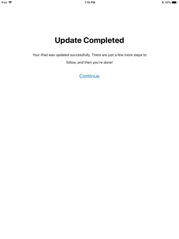 Instalación de IOS 11 completa en iPad