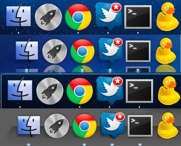 Diferentes estilos de acoplamiento en OS X Lion