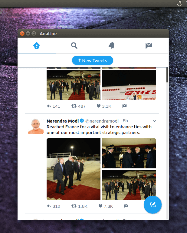 pantalla de inicio de anatine
