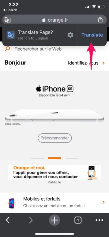 Cómo traducir páginas web en iPhone y iPad con Chrome