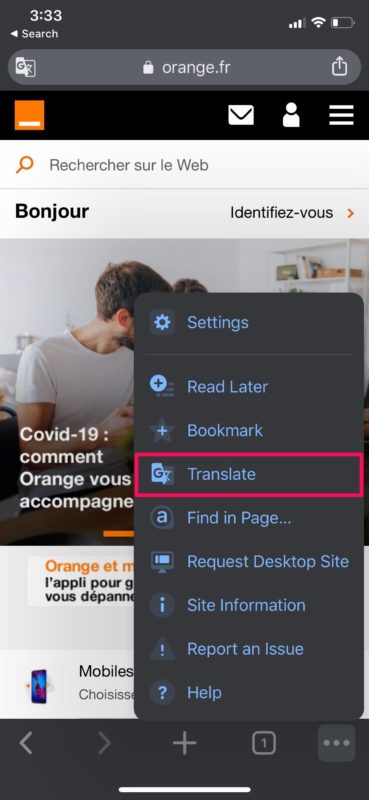 Cómo traducir páginas web en iPhone y iPad con Chrome
