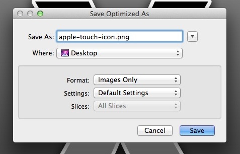 Crear un icono de Apple Touch
