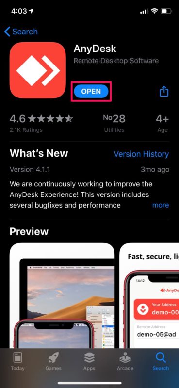 Cómo compartir la pantalla de iPhone y iPad con AnyDesk
