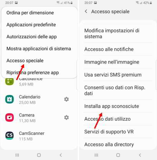 autorizar la aplicación de Android