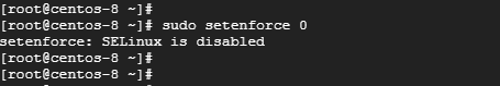 Desactivar temporalmente SELinux
