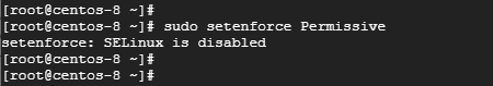 Desactivar temporalmente SELinux