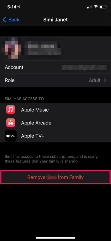 Cómo dejar de compartir Apple Music con miembros de la familia
