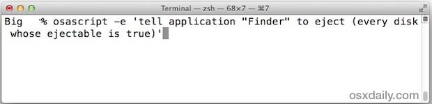 Elimine todos los volúmenes usando la línea de comando en Mac OS X.