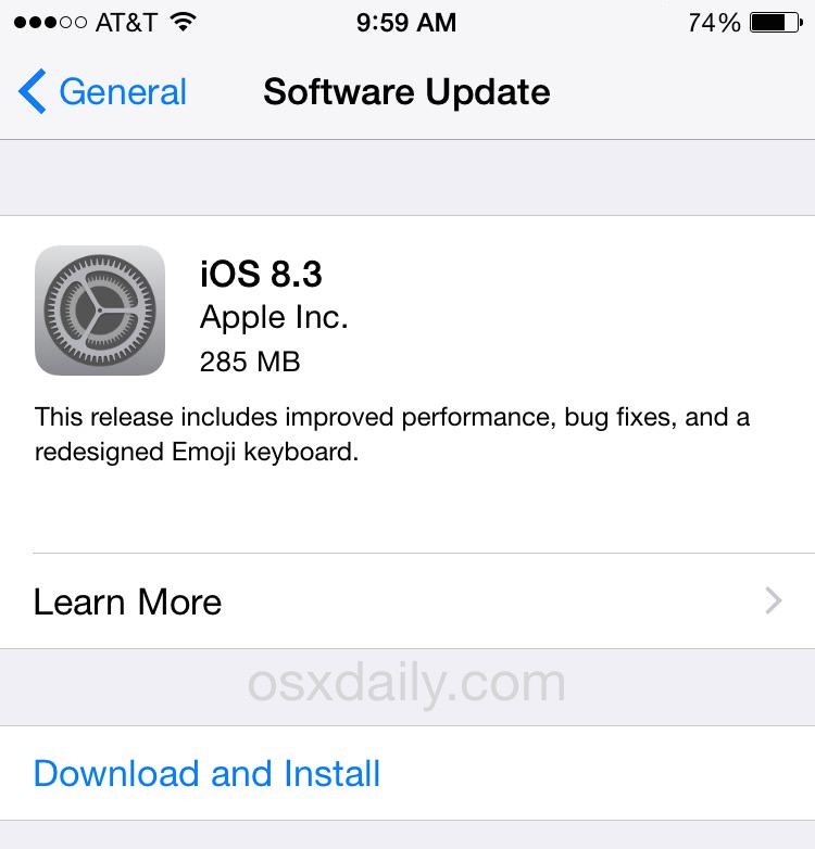 Descarga iOS 8.3