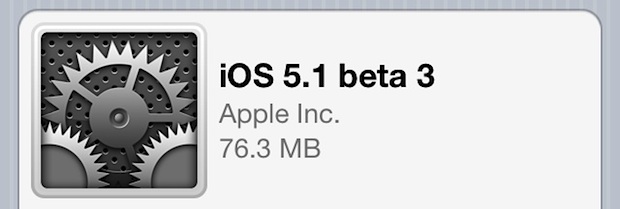 iOS 5.1 Beta 3 lanzado