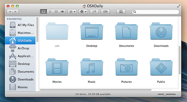 El tema predeterminado de la ventana de OS X