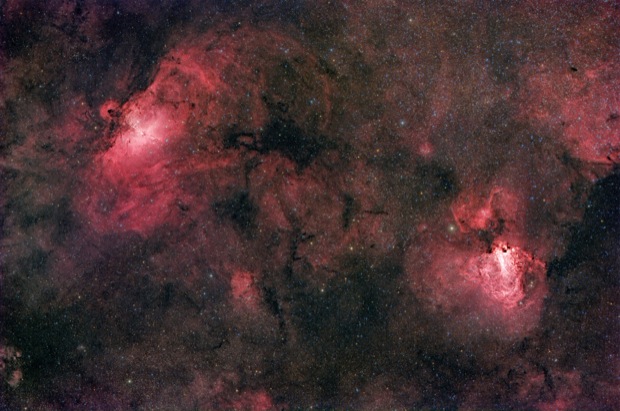 La nebulosa del águila y el cisne