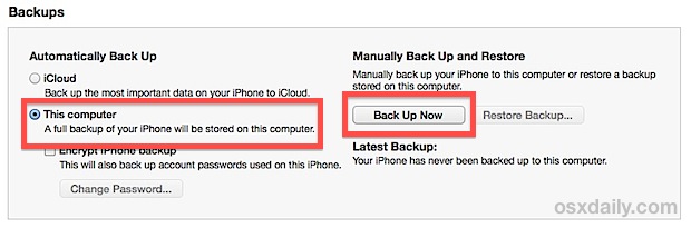 respaldo-iphone-en-itunes-computadora Haz una copia de seguridad de tu iPhone en tu computadora con iTunes