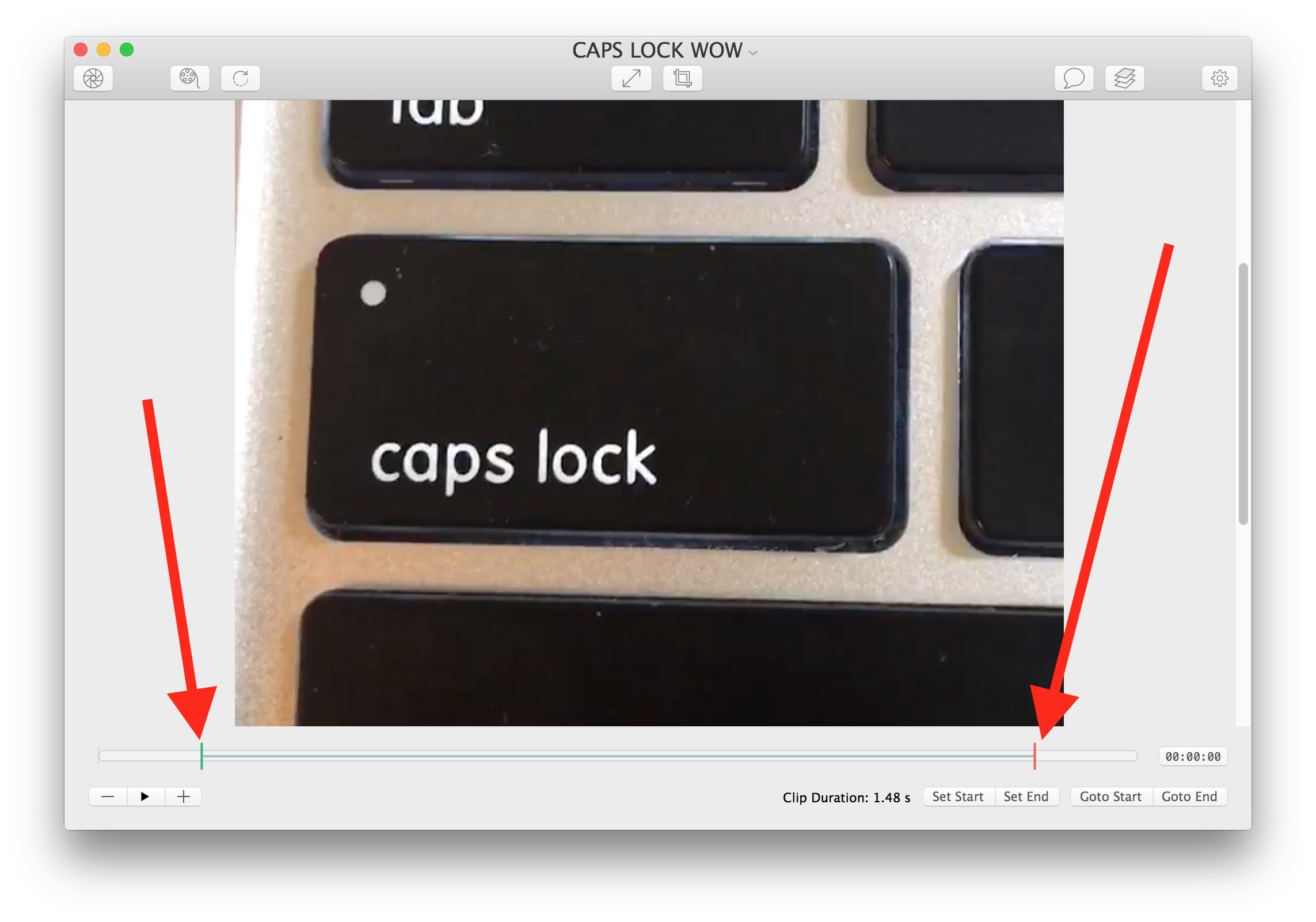 Ajusta la duración del video para convertirlo a GIF