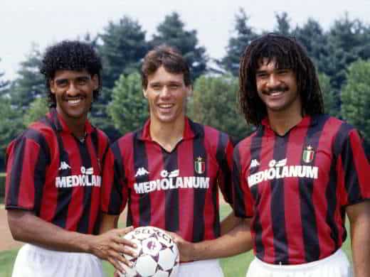 Van Basten con Gullit y Rijkaard