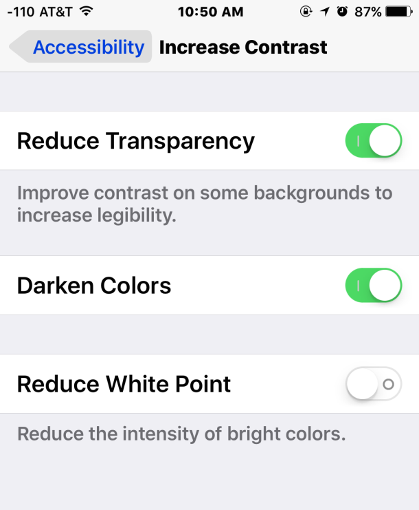 Habilite la transparencia para acelerar iOS 9
