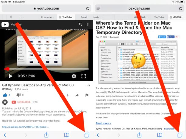Cómo cerrar Safari Split Screen en iPad 