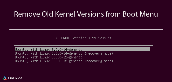 Eliminar el menú de arranque de versiones antiguas del kernel