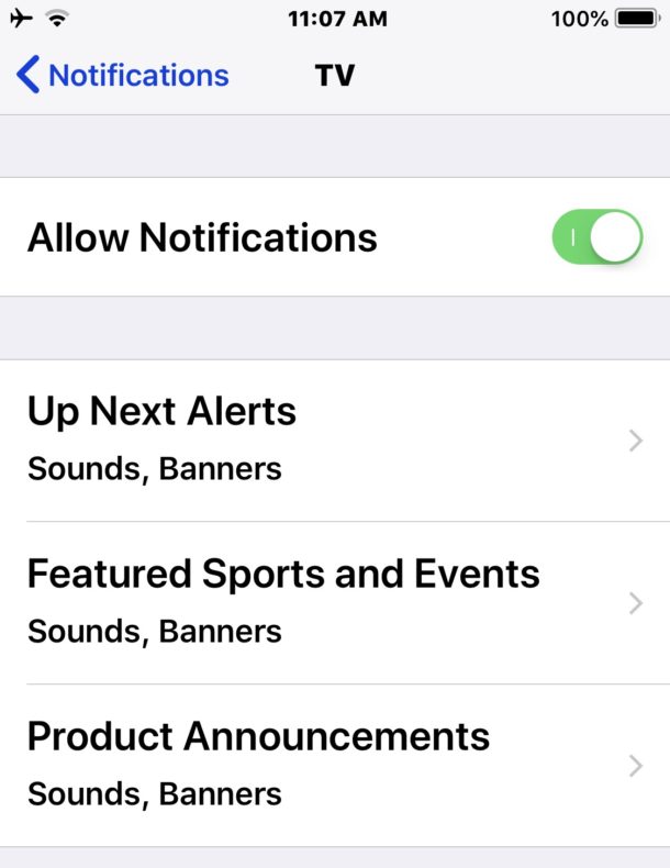 Configuración de notificaciones de TV para anuncios de eventos deportivos, etc.