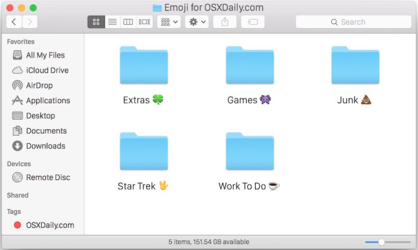 Tipo de vista de icono en OS X