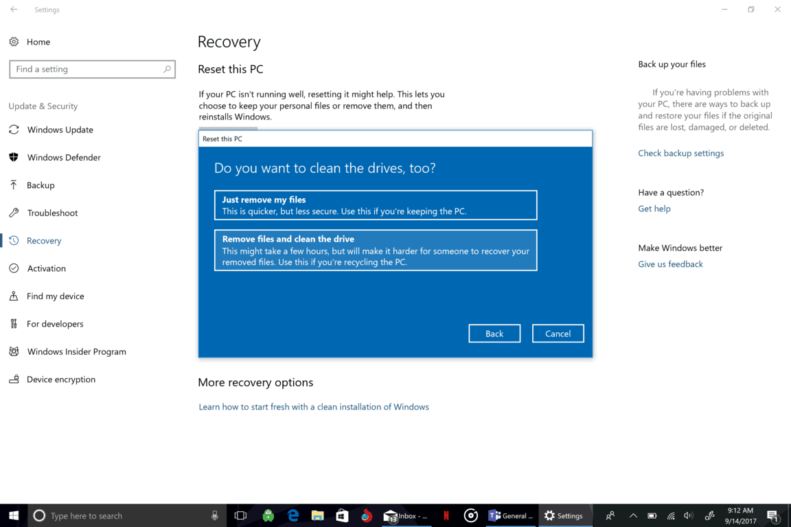 Microsoft, Windows 10, Limpiar, Borrar