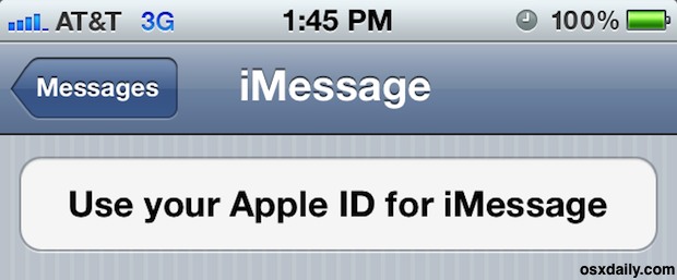 Use una ID de Apple para sincronizar iMessage entre dispositivos iOS y Mac OS X 
