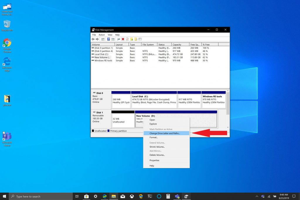 Cómo montar almacenamiento extraíble como almacenamiento permanente en Windows 10