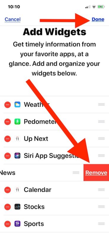 Cómo eliminar un widget de la pantalla de widgets de hoy en su iPhone o iPad
