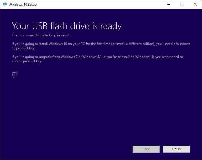 ¡Tu unidad flash USB está lista!