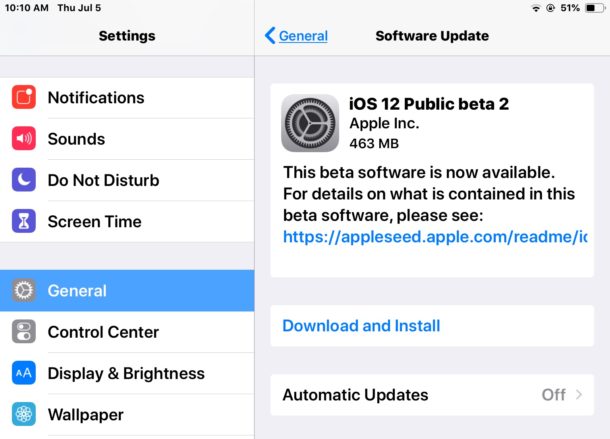 Descarga de la beta pública de iOS 12 disponible