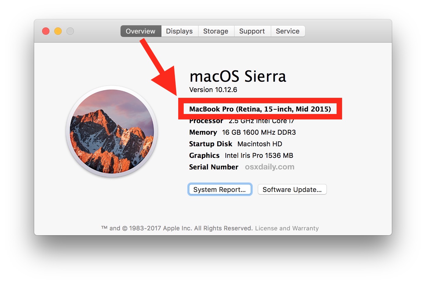 Cómo encontrar el modelo de Mac y el año del modelo para verificar la compatibilidad de MacOS Mojave 