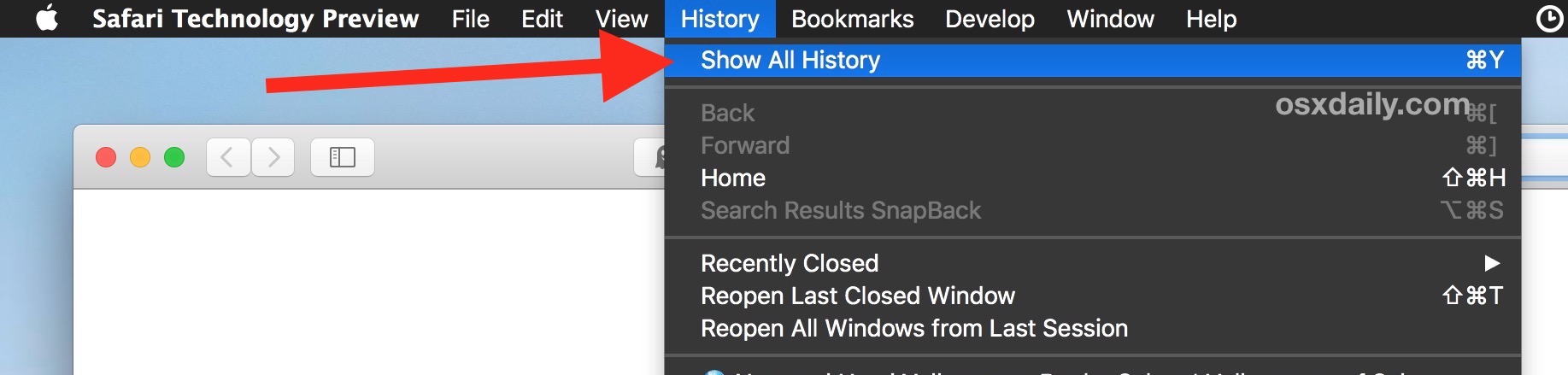 Cómo ver todo el historial de navegación en Safari en Mac