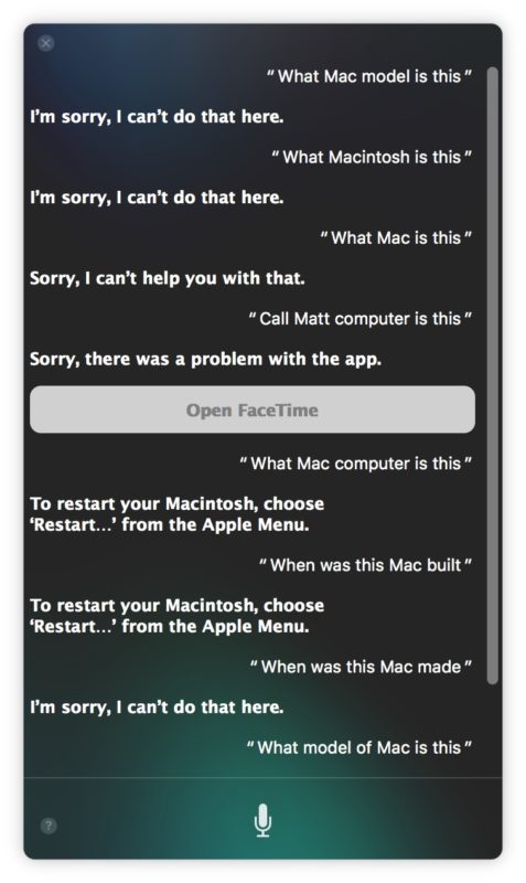Hola, Siri, trabajando en Mac disculpándome