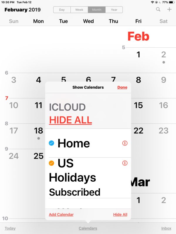 Fuentes más grandes en Calendar para iPad