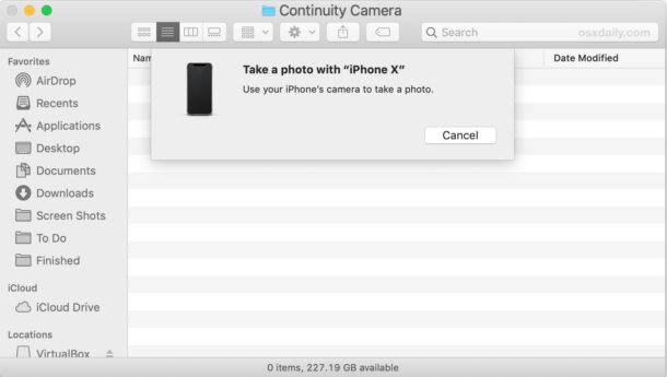 Use iPhone o iPad para capturar imágenes de la cámara Continuity en su Mac