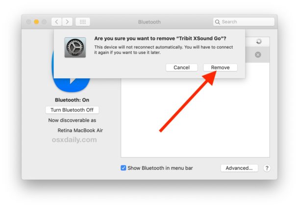 Cómo quitar un dispositivo Bluetooth de una Mac