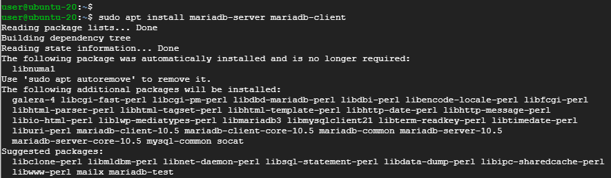 Instalar MariaDB-server MariaDB-client