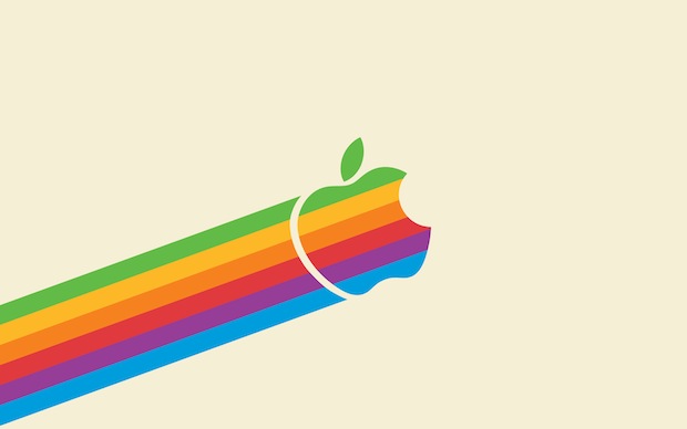 Vuelo clásico del arco iris de Apple, fácil