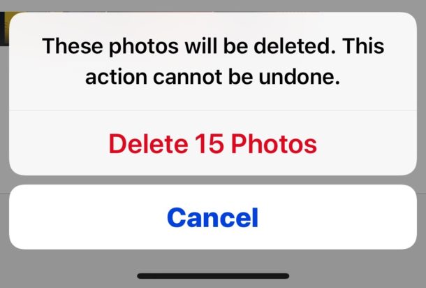 Confirme que eliminó las fotos eliminadas recientemente para eliminar el almacenamiento de fotos