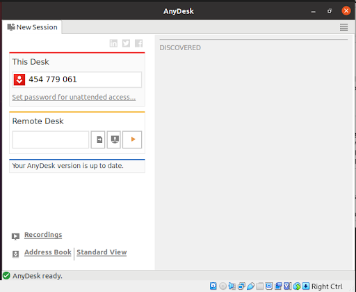 lanzar AnyDesk en Ubuntu 20.04