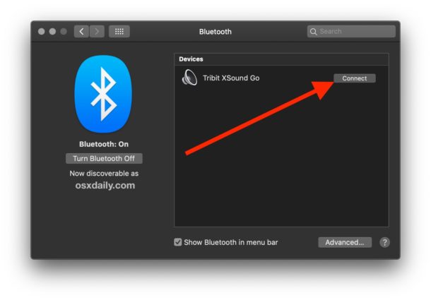 Conéctese al altavoz Bluetooth de su Mac