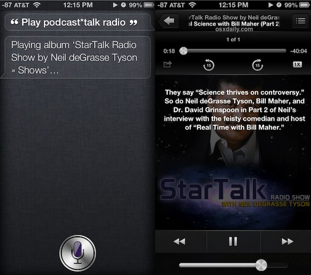 Escuchar podcasts en la aplicación de música de iOS