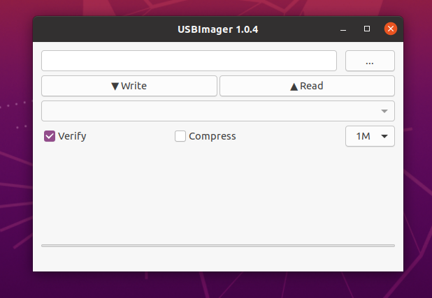 Herramienta USBImager para hacer un medio de arranque Live USB