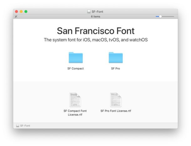 San Francisco Fonts para Mac