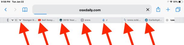 Iconos de sitios web favoritos en Safari para iOS