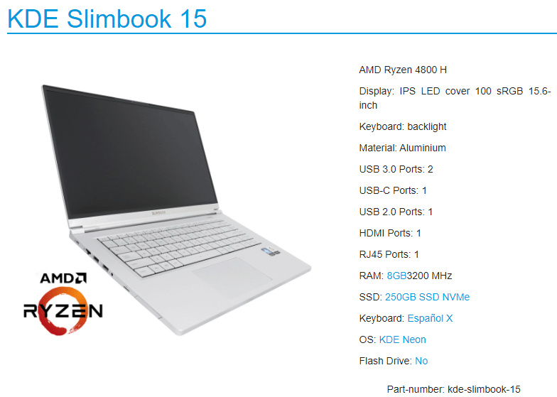 Slimbook 15 de KDE