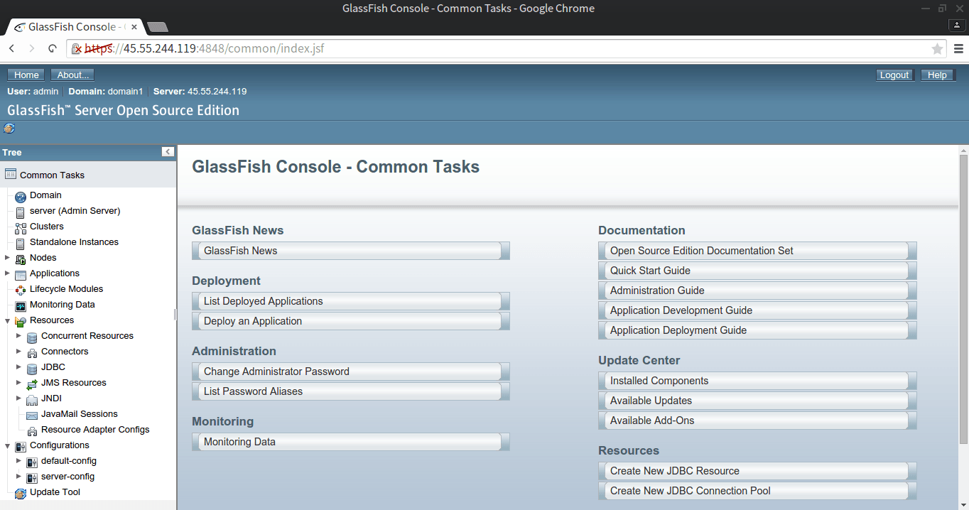 crear dominio glassfish
