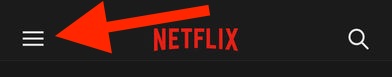 Botón de menú en Netflix