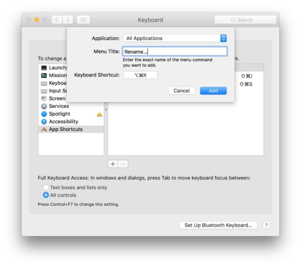 Crea un atajo de teclado personalizado en tu Mac